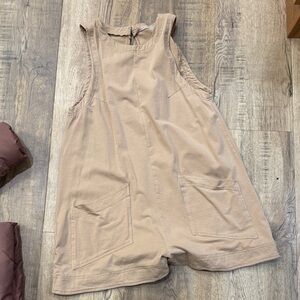 Yeokou Casual Tan Sleeveless Romper